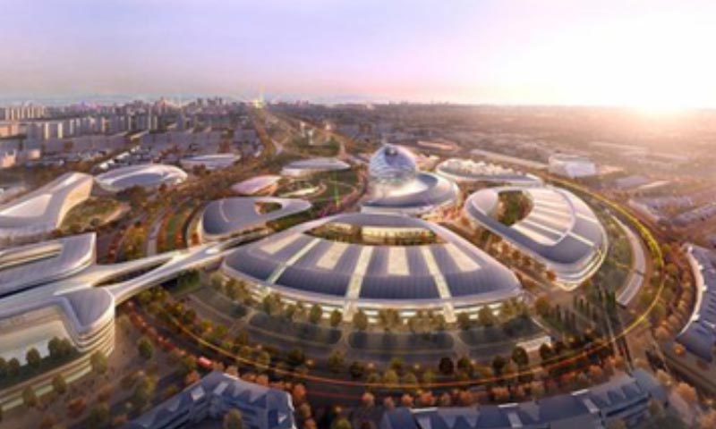 Hauptpavillon auf der Weltausstellung in Astana